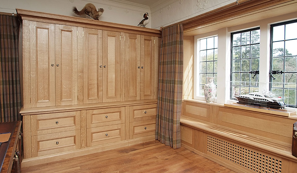 Oak Filing cabinet and window seat